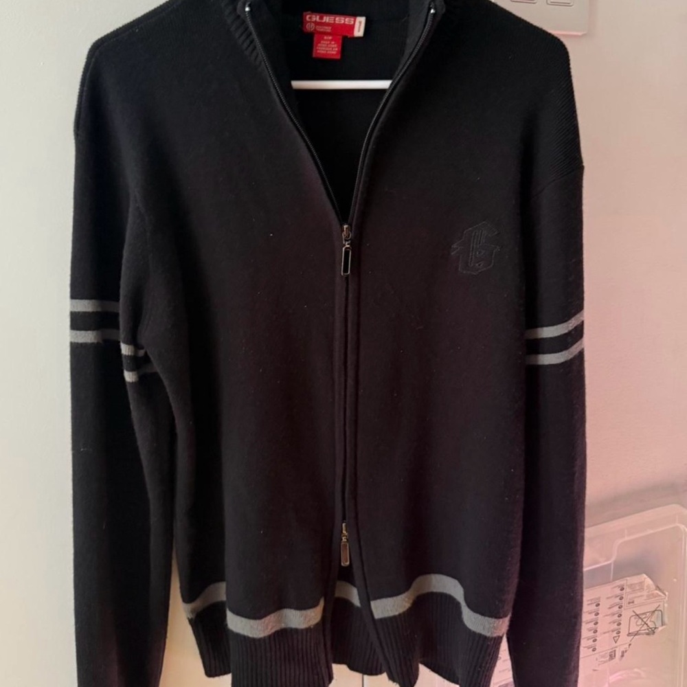 Colosseum Black and Gray Men's Zip-Up Sweater
